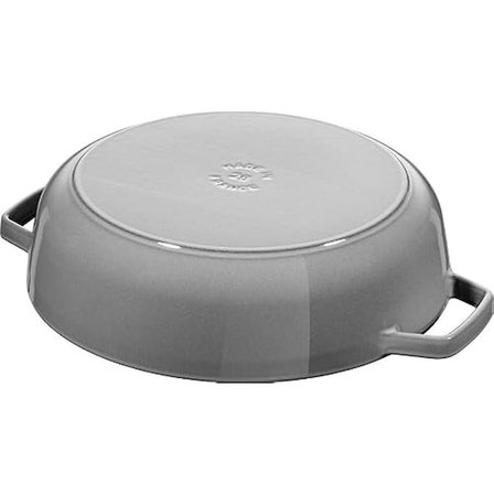 Staub Chistera Yağmur Efektli Kapaklı Döküm Tencere, Gri, 24 Cm