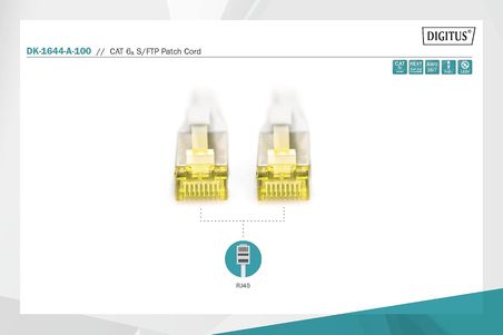 Digitus Dk-1644-A-100 Professional Yüksek Kaliteli Cat 6 S/Ftp Ara Bağlantı Kablosu