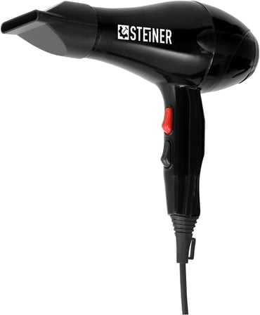 Steiner Alman 3800 Watt Profesyonel Saç Kurutma Makinesi Fön Makinesi Ac Motor Ms-9001 Siyah + 2 Ade