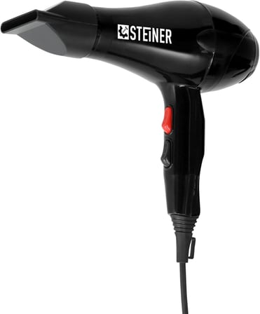 Steiner Alman 3600 Watt Profesyonel Saç Kurutma Makinesi Fön Makinesi Ac Motor Ms-9001 Siyah + 2 Ade