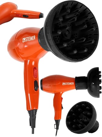 Steiner Alman 3400 Watt Ac Motor Saç Kurutma Makinesi Professional Fön Makinesi + Difüzör + 2 Adet B