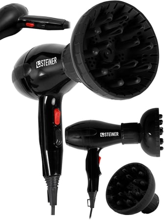 Steiner Alman 3600 Watt Professional Saç Kurutma Makinesi Ac Motor Fön Makinesi + Difüzör + 2 Adet B