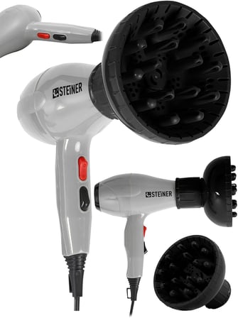 Steiner Alman 3400 Watt Ac Motor Saç Kurutma Makinesi Professional Fön Makinesi + Difüzör + 2 Adet B