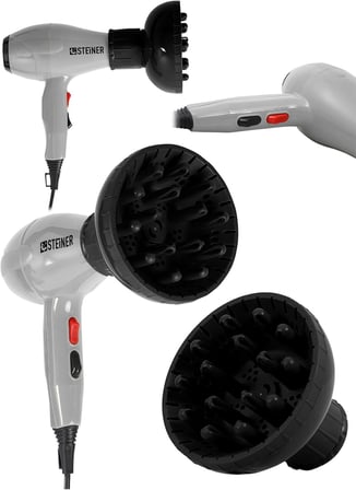 Steiner Alman 3800 Watt Professional Saç Kurutma Makinesi Ac Motor Fön Makinesi + Difüzör + 2 Adet B