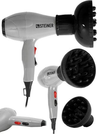 Steiner Alman 3800 Watt Professional Saç Kurutma Makinesi Ac Motor Fön Makinesi + Difüzör + 2 Adet B