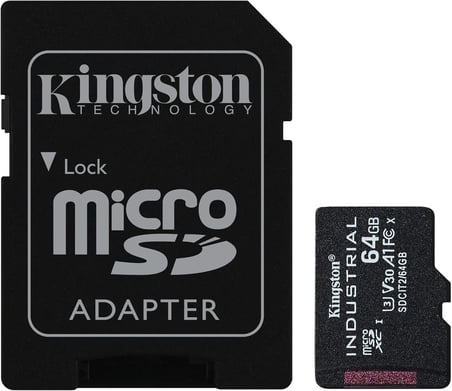 Kingston Endüstriyel Microsd - 64 Gb Microsdxc Endüstriyel C10 A1 Pslc Kartı + Sd Adaptör - Sdcit2/6