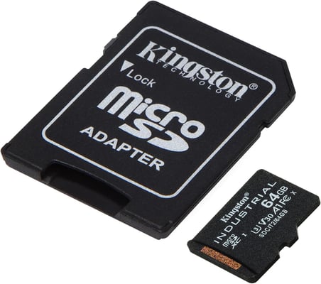 Kingston Endüstriyel Microsd - 64 Gb Microsdxc Endüstriyel C10 A1 Pslc Kartı + Sd Adaptör - Sdcit2/6
