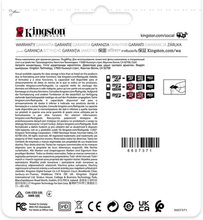 Kingston Endüstriyel Microsd - 64 Gb Microsdxc Endüstriyel C10 A1 Pslc Kartı + Sd Adaptör - Sdcit2/6