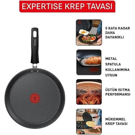 Tefal Expertise 5X Krep Tava - 25 Cm 2100139053