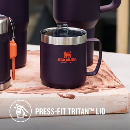 Stanley Classic Legendary Camp Mug Paslanmaz Çelik Termos Bardak, Mürdüm (Plum), 0.35 Litre