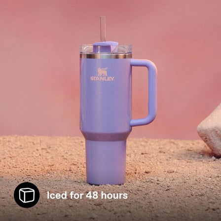Stanley Quencher H2.0 Flowstate Pipetli Termos Bardak 1.18 Litre - Parlak Lila (Periwinkle Shimmer)