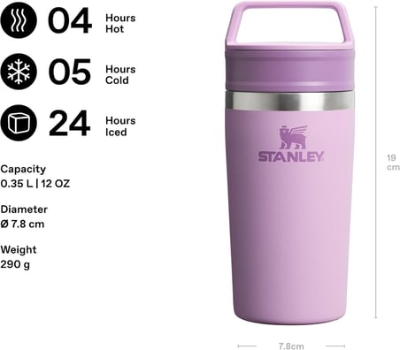 Stanley Café-To-Go Termos Bardak 0.35 Litre - Lila | Paslanmaz Çelik