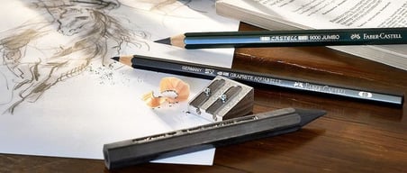 Faber-Castell Castell 9000 119200 Kurşun Kalem, Kauçuk Uçlu, Sertlik Derecesi Hb Jumbo Set Hb, 2B, 4