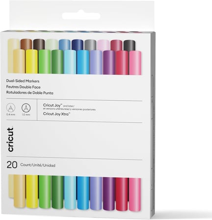 Cricut 2011825 Joy Çift Uçlu (0.4 Mm-1.0Mm) Marker Ultimate 20'Li Paket