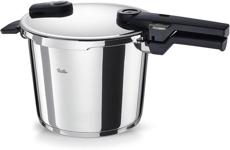 Fissler Vitaquick/Düdüklü Tencere (6 L, Çap 22 Cm) Paslanmaz Çelik Düdüklü Tencere, 2 Pişirme Kademe