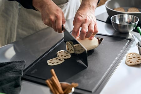 Fissler Procut/Çin Aşçı Bıçağı (18 Cm) Doğrama Baltası, Elde Zımparalanmış Paslanmaz Çelik Bıçak, Al