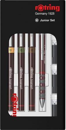 Rotring Isograph Junior Set (0.2-0.3-0.5 Mm) + Tikky Mekanik Kurşun Kalem 0.5 Mm - S0699320