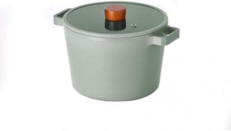 Neoflam Fika Gri Döküm Alüminyum 7 Parça Tencere Seti, 22-24 Cm Tencere, 18 Cm Sütlük, 24 Cm Tava