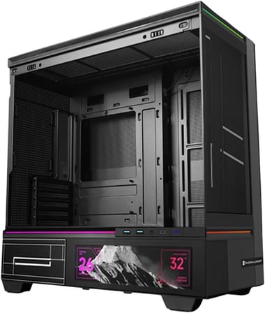 Thermalright Tl-M10 Vision Black Argb Temperli Cam Mid Tower Matx Gaming Kasa