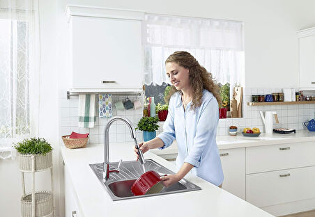 Artema Maestro A42145 Pull-Down Eviye Bataryası, Krom