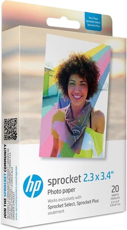 Hp Sprocket 5,8 X 8,7 Cm Birinci Sınıf Çinko Çıkartma Fotoğraf Kağıdı (20 Yaprak) Hp Sprocket Select