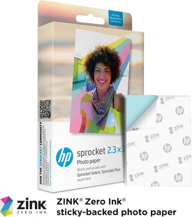 Hp Sprocket 5,8 X 8,7 Cm Birinci Sınıf Çinko Çıkartma Fotoğraf Kağıdı (20 Yaprak) Hp Sprocket Select