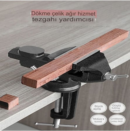 Steiner 60Mm Dövme Çelik 360 Derece Döerli Sabit Masa Tezgah Mengenesi 5 Yıl Garanti Alaşımlı Dövme 