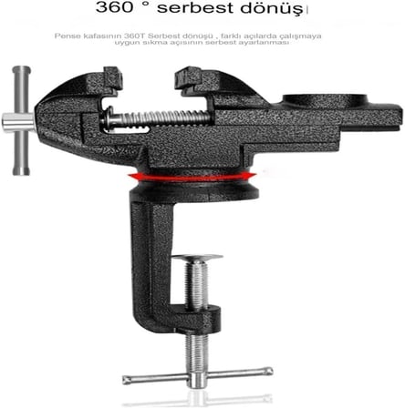 Steiner 60Mm Dövme Çelik 360 Derece Döerli Sabit Masa Tezgah Mengenesi 5 Yıl Garanti Alaşımlı Dövme 