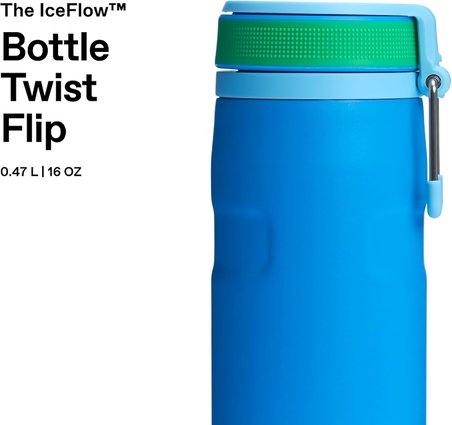 Stanley The Iceflow™ Twist & Flip Termos Su Şişesi 0.47 Litre - Mavi (Azure) | Paslanmaz Çelik