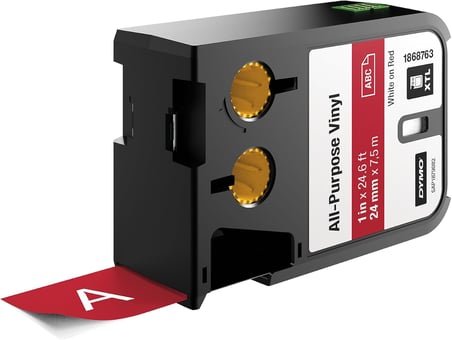Dymo Xtl, Çok Amaçlı Vinil (24 Mm X 7 Mt), Kırmızı/Beyaz - 1868763