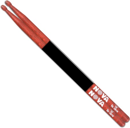 Vic Firth Baget(Çift) Nova 5B Wood Red (Kırmızı), Hıckory, 1