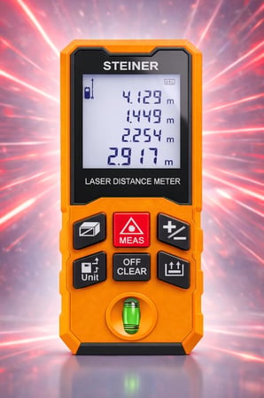 Steiner Profesyonel 12 Köşe Yeşil Çizgi Lazer Otomatik Hizalama Çantalı + 50Mt Lazer Metre + Tripod