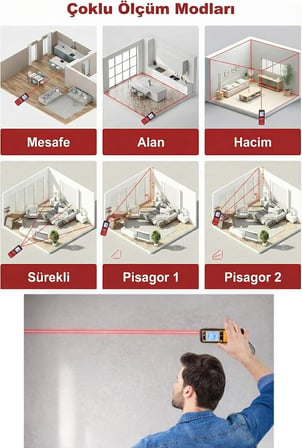 Steiner Profesyonel 12 Köşe Yeşil Çizgi Lazer Otomatik Hizalama Çantalı + 50Mt Lazer Metre + Tripod