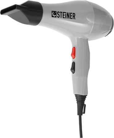 Steiner 3800 Watt Profesyonel Saç Kurutma Makinesi Fön Makinesi Ac Motor Gri+ 2 Adet Başlık