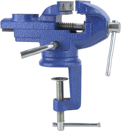 Steiner Alman 50 Mm Dönerli Örslü Özel Alaşımlı Paslanmaz Dövme Çelik Mini Masa Ve Tezgah Mengenesi 