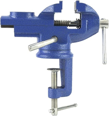 Steiner Alman 50 Mm Dönerli Örslü Özel Alaşımlı Paslanmaz Dövme Çelik Mini Masa Ve Tezgah Mengenesi 