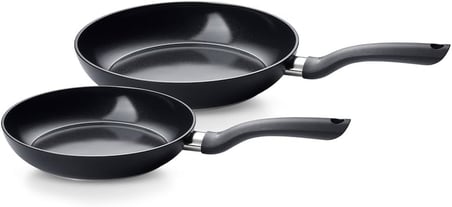 Fissler Tava Seti 2 Parçalı 24 + 28 Cm Essential Black – Alüminyum Tava, Kaplamalı, Seramik, İndüksi