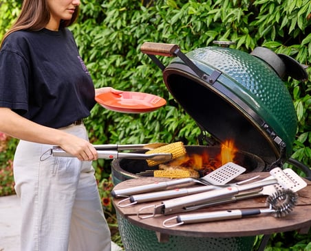 Joseph Joseph Grillout 2 Parçalı Paslanmaz Çelik Barbekü Gereçler Seti, Turner Ve Maşa, Geri Çekileb