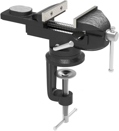 Steiner Alman 60 Mm Dönerli Örslü Özel Alaşımlı Paslanmaz Dövme Çelik Mini Masa Ve Tezgah Mengenesi 
