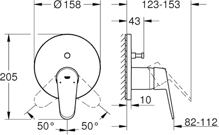 Grohe Eurodisc Cosmopolitan Tek Kollu Küvet Bataryası Krom 24056002