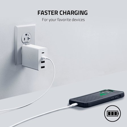 Razer Usb-C Gan Şarj Cihazı - Taşınabilir Hızlı Şarj Cihazı (2X Usb-C, 2X Usb-A, Abd, Ab Ve İngilter