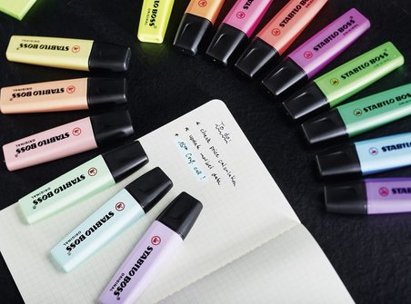 Stabilo Boss Original Pastel - Fosforlu Kalem - 8'Li Paket - Çeşitli Renkler
