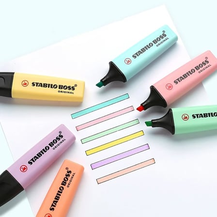 Stabilo Boss Original Pastel - Fosforlu Kalem - 8'Li Paket - Çeşitli Renkler