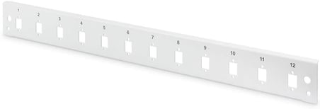 Digitus Lwl Ekleme Kutusu Ön Panel - Fiberglas Yama Paneli - 12X Lc Dx, Sc Sx, E2000 Sx - 19 Inç 1He