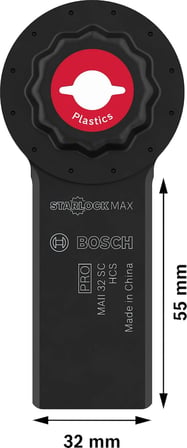 Bosch 1X Pro Maii 32 Sc Dolgu Bıçağı (Silikon, Genişlik 32 Mm, Professional Aksesuar Çok Fonksiyonlu