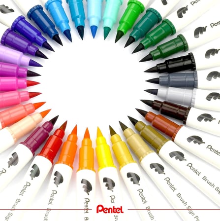 Pentel Brush Sing Pen Twin Çift Taraflı Fırça Uçlu Kalem