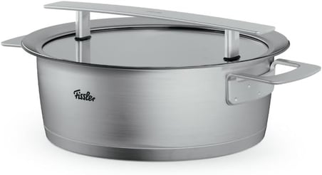 Fissler Phi Collection Kızartma Tenceresi (24 Cm, 3,9 L) Cam Kapaklı – Büyük Paslanmaz Çelik Kızartm