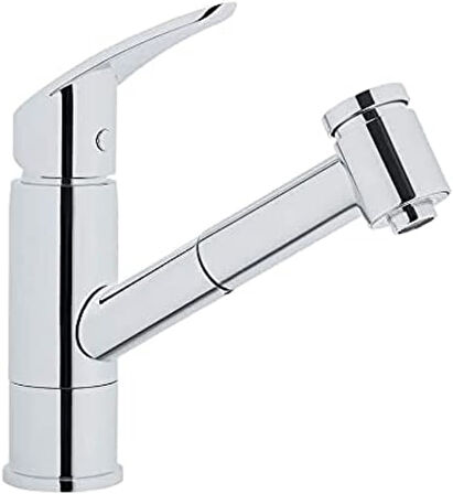 Artema Harmony Xl A42147 Pull-Out Eviye Bataryası, 8 Litre/Dk Akış Hızı, Uzayabilen El Duşu, Krom