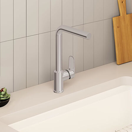 Artema Shift T30 A43691 Eviye Bataryası, L Tipi, Krom