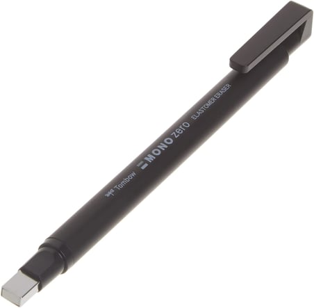 Tombow Mono Zero Silgi, Dikdörtgen, 2,5 Mm, Siyah